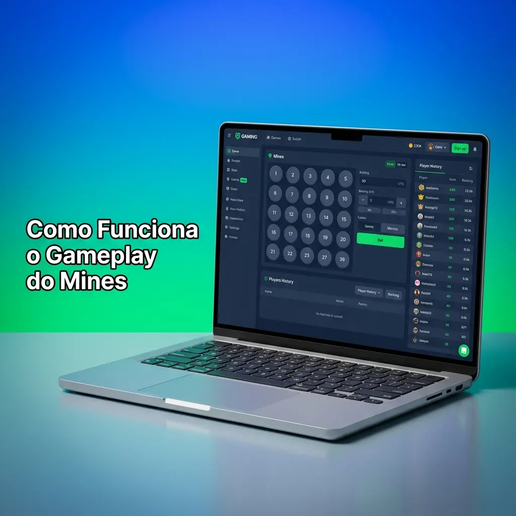 Grade do Mines com 25 células, minas ocultas e multiplicador crescente a cada célula segura revelada no jogo